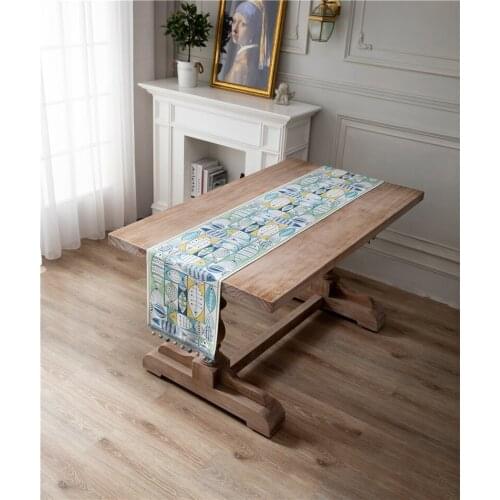 Modern Cartoon Table Runner Chenille Tassels Household Tablecloth Christmas Decoration Home Decor