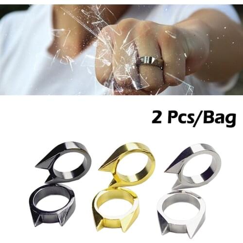 2 PCS/Bag Outdoor Stainless Steel Cat Ears Single Refers Self Defense Supplie Broken Windows Device Self-defense Against new hot