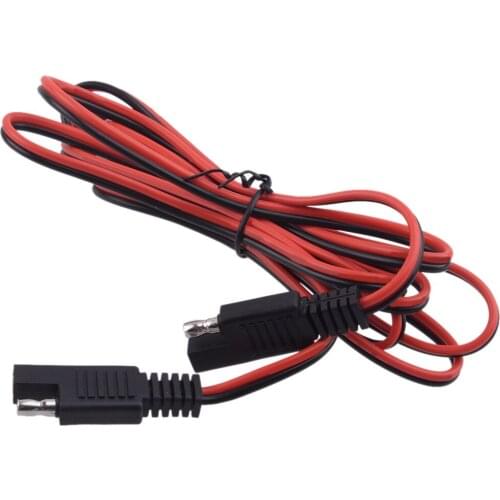 Universal 1Pc 2m SAE to SAE Connector Extension Cable DC Power 18AWG Solar Battery Harness