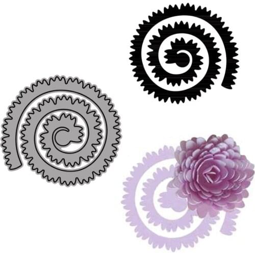 Cutting Dies Spiral Beautiful Flowers To Decoration For DIY Scrapbooking Embossing Album Paper Cards Dies 2021 New