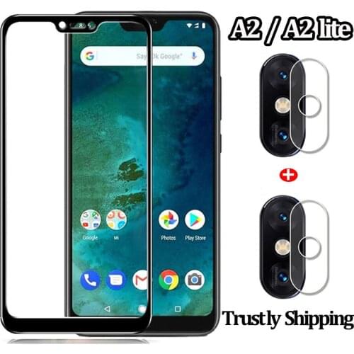 3-in-1 Tempered Glass for Xiaomi Mi A2 lite Camera Film Protection Mi A 2 Xiaomi A2lite Screen Protector Mi A2 lite Glasses MiA2