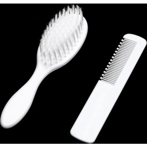 2 Pcs Baby Hair Brush Comb Set for Newborns Toddlers Infant Safety Scalp Massage G2AE