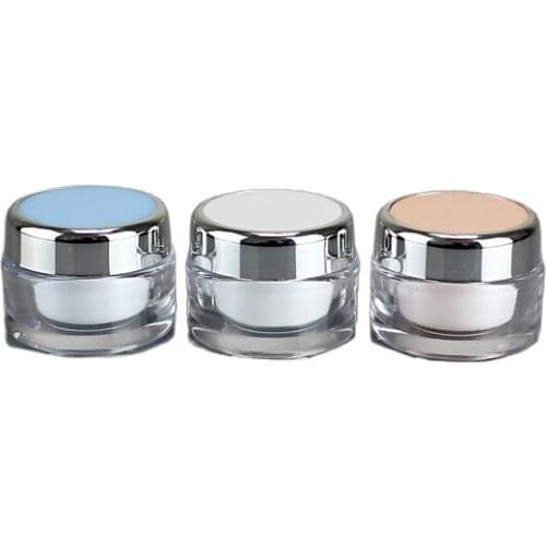 20G blue/white/pink top plastic jar pot tin bottle for eye cream/serum/art nail container skin care cosmetic pakcing