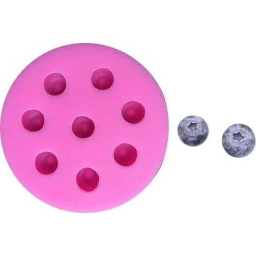 8 pieces of blueberry fruit silicone sugar cake mold Chocolate Mold 15-145
