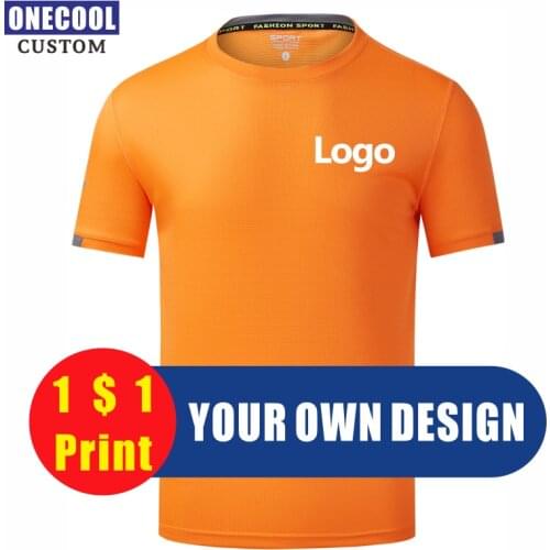 7 Colors Quick-Drying Round Neck Polyester T-Shirt Custom Sport T-Shirt Logo Embroidery Printed Personal Design S-4XL ONECOOL