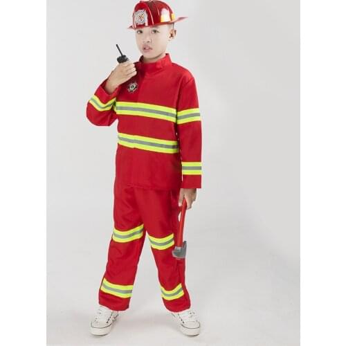 Fireman Sam Kids Halloween Cosplay Costume for Fancy Dress girl boy halloween party cosplay #7138