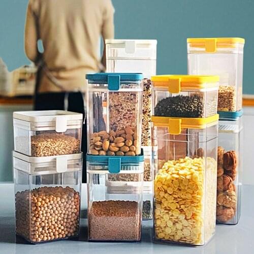 Kitchen Sealed Storage Tank Moisture-Proof Storage Container Food-Grade Jar Refrigerator Snack Dried Fruit Powder Box Organizer