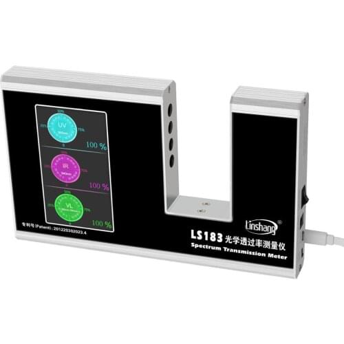 S183 Spectrum Transmission Meter UV IR Transmission Meter test film glass window tint with 940 IR 365 UV 380-760nm VL