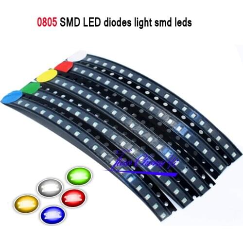 Red white blue yello green Yellow 0805 SMD LED diodes light smd leds