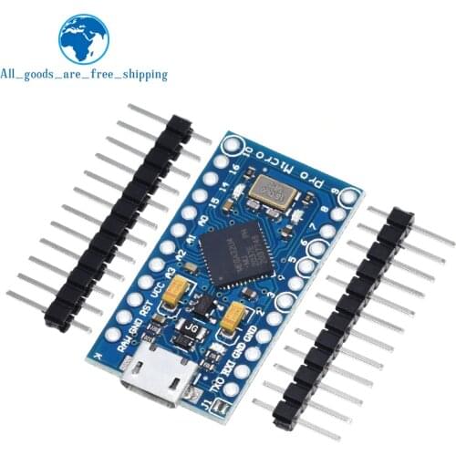 TZT Pro Micro ATmega32U4 5V 16MHz Replace ATmega328 For Arduino Pro Mini With 2 Row Pin Header For Leonardo Mini Usb Interface