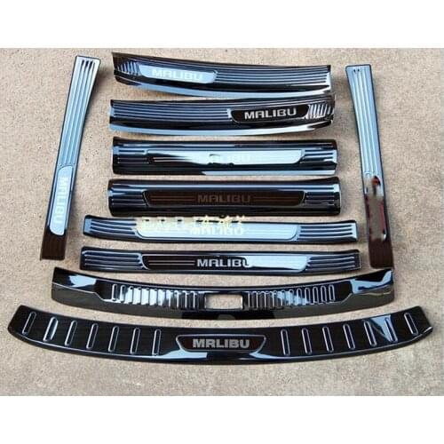 Stainless steel Car Scuff Plate/Door Sill Rear Door Bumper Protector sill plate Car Styling for Chevrolet Malibu 2014-2019