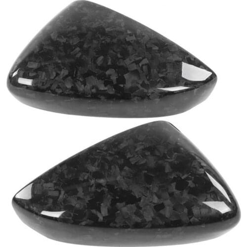 2Pcs Door Side Rearview Mirror Cover Exterior Housing Carbon Fiber Trim Fit for Mazda 3 Axela 19-20 LHD RHD Car accessories