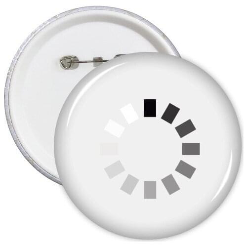 Programmer Program Interface Loading Round Pins Badge Button Clothing Decoration Gift 5pcs