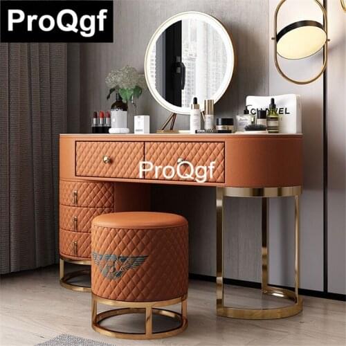 QGF 1Pcs A Set Prodgf ins Luxury Make Up Table and Stool