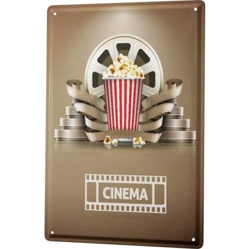 SINCE 2004 tin Plate Kitchen pop Corn Cinema