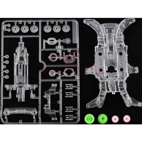 MA Chassis with 3.5:1 Gear Set For Tamiya Mini 4WD Racing Car Model Spare Part 92313 95052 Transparent Chassis Pink/Green/Red/Wh