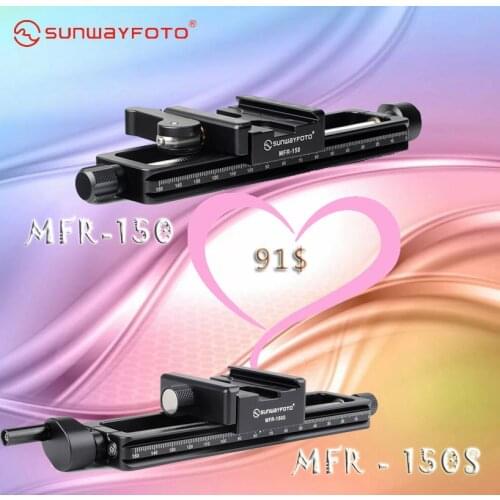 SUNWAYFOTO MFR-150 MFR-150s Camera Slider Photography Macro Focusing Rail Slider Release Plate Bracket 7kg Payload