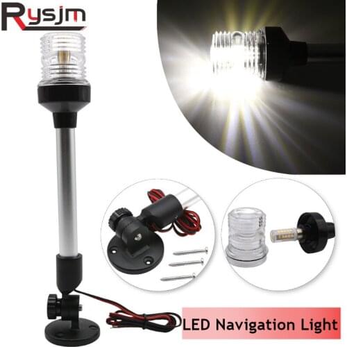 New Fold Down LED Boat Navigation Light For Yacht Boat Stern Marine Anchor Light 12V/24V 360 Degree Round Sailing Signal Light