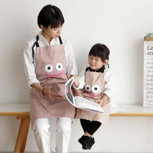 Parents-kids Waterproof Soft Kitchen Garden Draw Apron