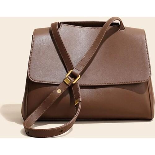 Shoulder Messenger Bag 2021 New Real cowhide handbags famous brand all-match soft leather trendy small square bag handbags