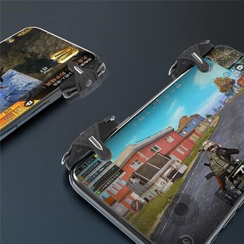 1 Pair Game Triggers for Android/IOS Phone One-Click Burst Fire Button Aim Key Game Shooter for PUBG Mobile Game Accessories