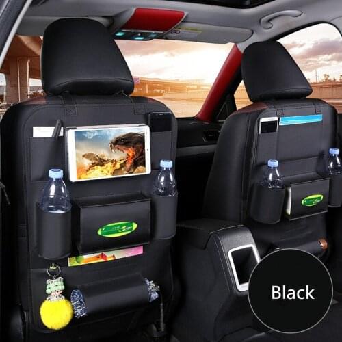 1Pc Car Seat Back Storage Bag Organizer Travel Box Pocket PU Leather Stowing Tidying Protector Kids Auto Accessoires