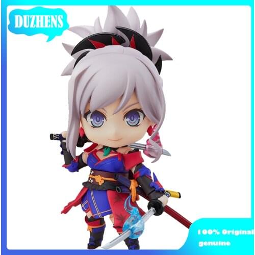 100% Original: Fate Grand Order Saber Miyamoto Musashi Q version figma Action Figure Anime Figure Model Toys Figure Doll Gift