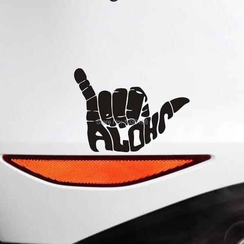 10 x Car Styling Shaka Sign Surfers Greeting Gesture Six Auto Decal Car Sticker Bumper Body Motorcycle Creative Pattern Vinyl