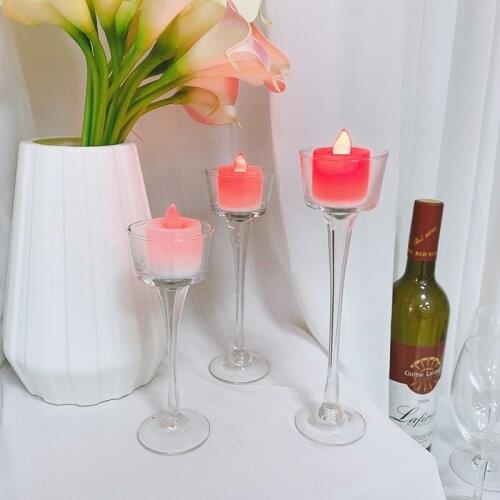 2021 beautiful classic glass candle holder wedding bar party home decoration ornaments fashion candle holder