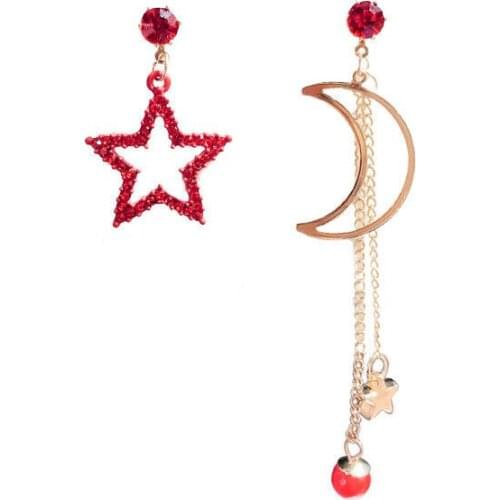 2021 Tassel Stars And Moon Earrings New Trendy Irregular Earrings Female Long Fashion Elegant Exquisite Womens Earring