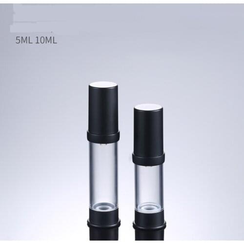 300pcs/lot Airless 5ml 10ml Epmty Vacuum Pump Toilet Vessel Cosmetic Bottle Mini Transparent Lotion Bottle Treatment Travel Tool