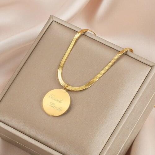 316L Stainless Steel Fashion Fine Jewelry Round Sculpture Good Luck Charms Snake Bone Chain Choker Necklaces Pendants For Women