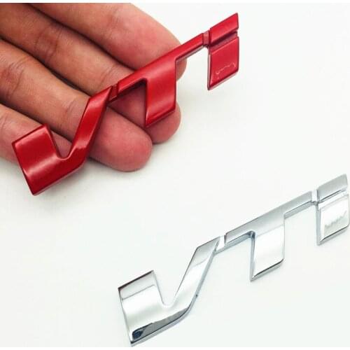 3D Metal VTi VVTI Silver Strip Car Fender Sticker Side Emblem Badge Decals for Honda Civic Odyssey for TOYOTA Ralink