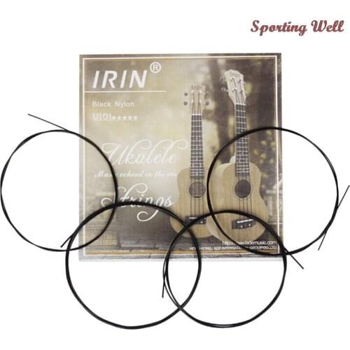 4pcs/set Black Durable Nylon Ukulele Strings Replacement Part for 21 inch Stringed Instrument