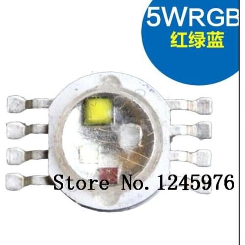 5W RGBW 8PIN 7 colour common anode high-power LED light-emitting diode Light Beads