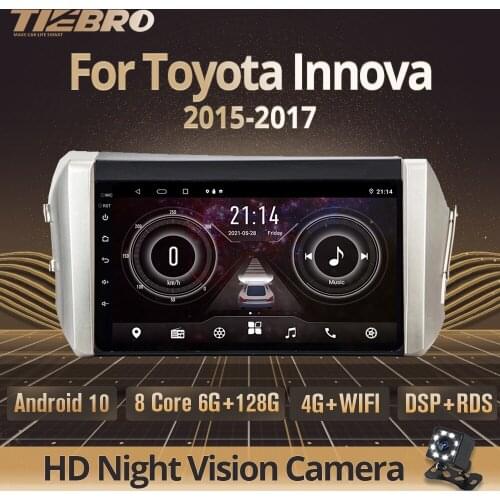 TIEBRO 2 DIN Android10 Car Radio For Toyota Innova LHD 2015 2016 2017 GPS Navigation Stereo Receiver Auto Radio Bluetooth Player