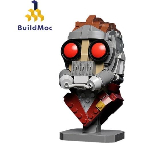 Buildmoc Planet Series White Soldier Black Samurai Helmet Moc-13461 Assembling Blocks Build Art With Building Blocks