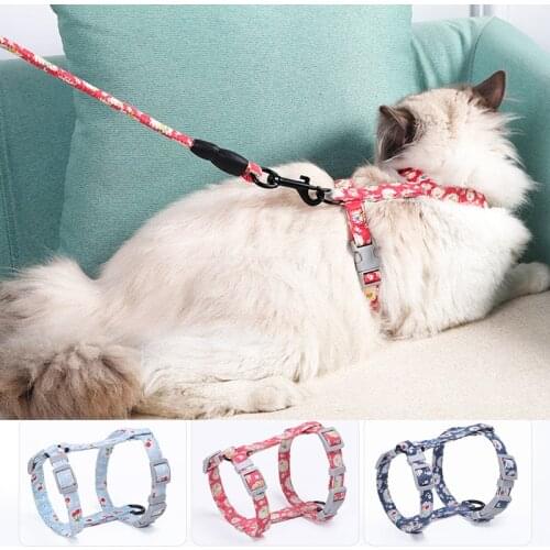 Cat Hand Holding Rope cat chain cat traction rope chest strap pet safe gentle leader come with me kitty harness bungee leash