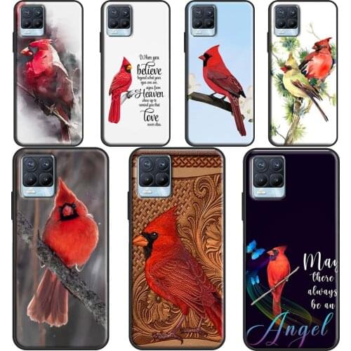 Cardinal Red Bird Phone Cover For OPPO Realme Q3 6 7 8 Pro C3 C11 C21 GT Neo OnePlus 9 Pro 8 Pro 8T 9R Case