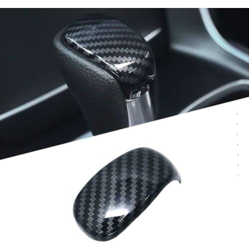 Black Carbon Fiber Look Finer Cover For 10th Honda Accord Car Gear Shift Knob Automatic Transmission Touch Panel Accessories