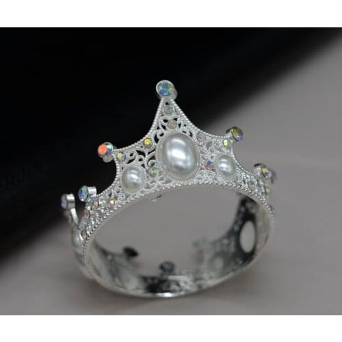 Baby Luxury Rhinestone Pearl Crown Mini Tiara Wedding Headband Princess Birthday Party Decorations Hair Accessories