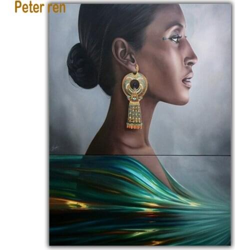 Diy Diamond painting cross stitch portrait Square\Round diamond Mosaic full diamond embroidery Home Decor African beauty