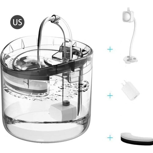 1.8L Pet Water Dispenser With Faucet Transparent Filter Quiet Automatic Pet Drinking Fountain For Cats Dogs With Sensor Kit