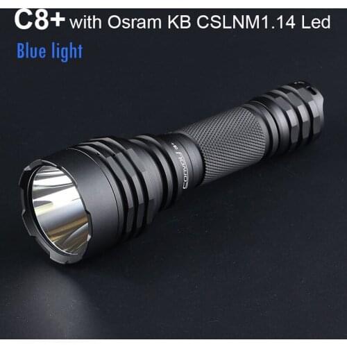 Convoy C8 Plus with KB CSLNM1.14 Blue Light Flashlight Camping Fishing Linterna Led 18650 Torch Work Latarka High Powerufl Lamp