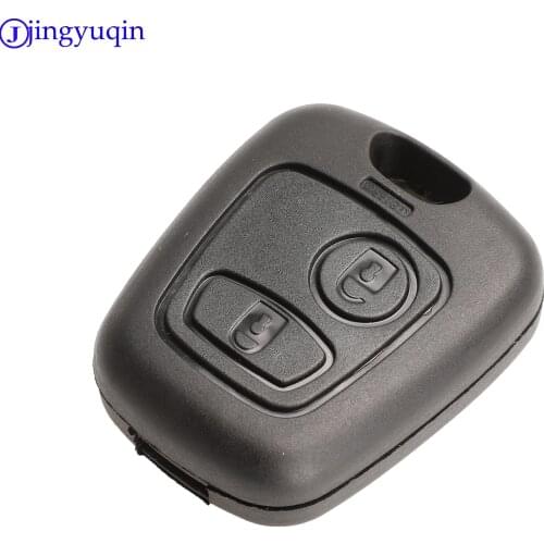 Jingyuqin 10s 2 Buttons Remote Key Car Blade Fob Case Shell Cover Case For Peugeot 107 207 307 407 206 306 406 For Citroen C1 C4