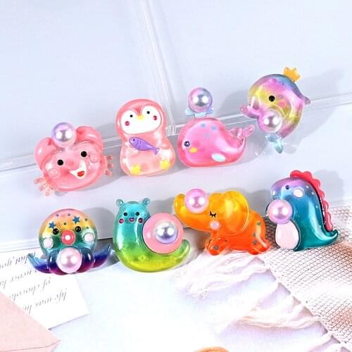 Resin Flatback Sea Fish Snail Octopus dolphin crab Cabochons Resin Jewelry Making Charms Embellishments For DIY Crafts Scrapbook