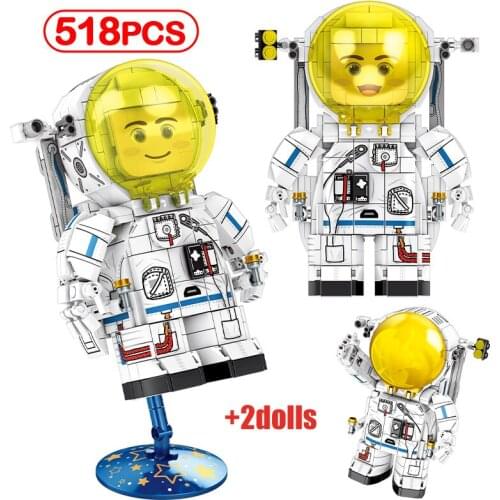 Rockets Series Cute Astronaut MOC Building Blocks City Aerospace Science Technical Figures Education Bricks Toys For Children