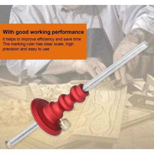 Woodworking Scriber Hole Scale Ruler 0-200mm Wood Marking Gauge Mortise Wooden Scribe-line Scribe Tool for Carpenter