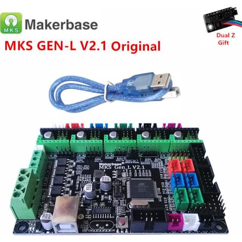 Makerbase MKS GEN L V2.1 3D printer control card mainboard support a4988 DRV8825 tmc2100 tmc2208 tmc2209 tb6600 dual extruder