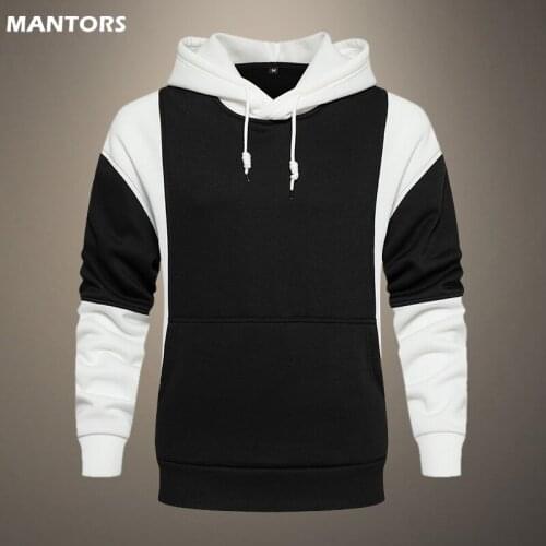 2021 Autumn Mens Hoodie Jacket Patchwork Drawstring Mens Hoodie Casual Fashion Hip Hop Hoodie Coat Male Clothes Streetwear New